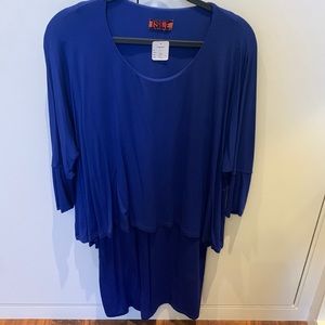 Isle blouson dress NWT blue M